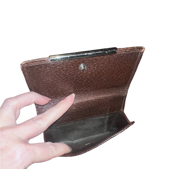 Gucci Monogram French Flap Wallet in the dark brown GG canvas and leather trim. - Picture 7 of 11